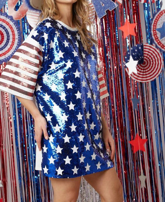 Fantastic Fawn - Stars Stripes And Sequins Dress