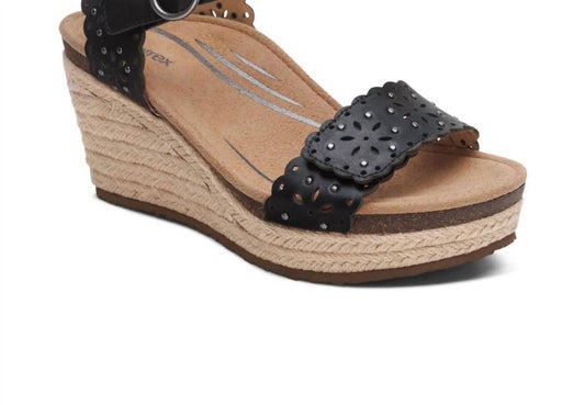 Aetrex - Women Sydney Cutout Wedge Sandal