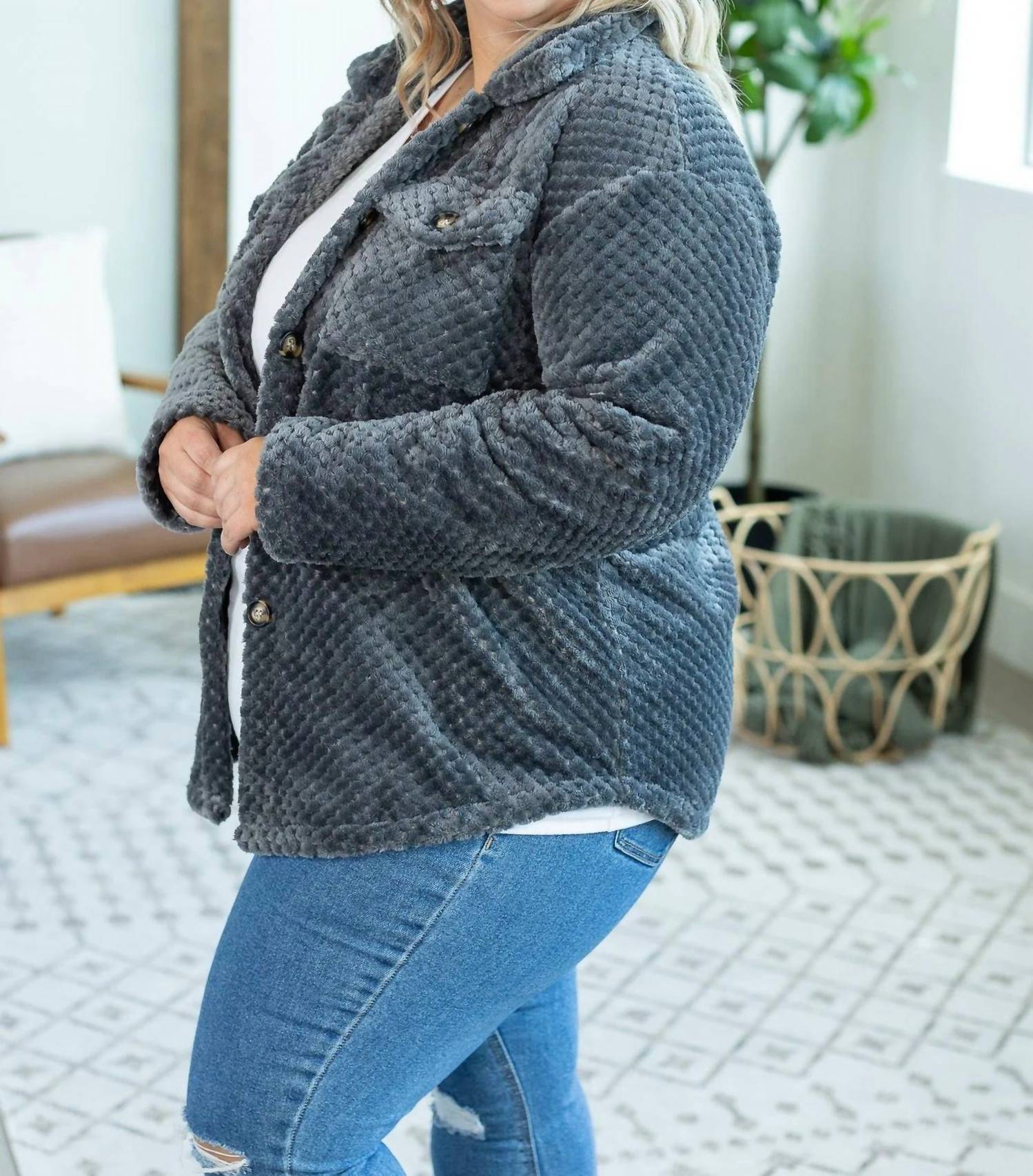 Michelle Mae - Fleece Shacket