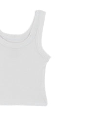 Katie J NYC Junior's Livi Long Tank in white - kids' tank top - alternate view