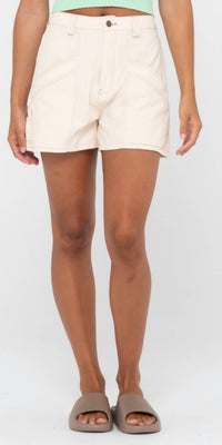 Rusty New Look Cargo Short in oatmeal - women's shorts