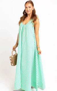 Karlie - Seersucker Scoop Maxi Dress