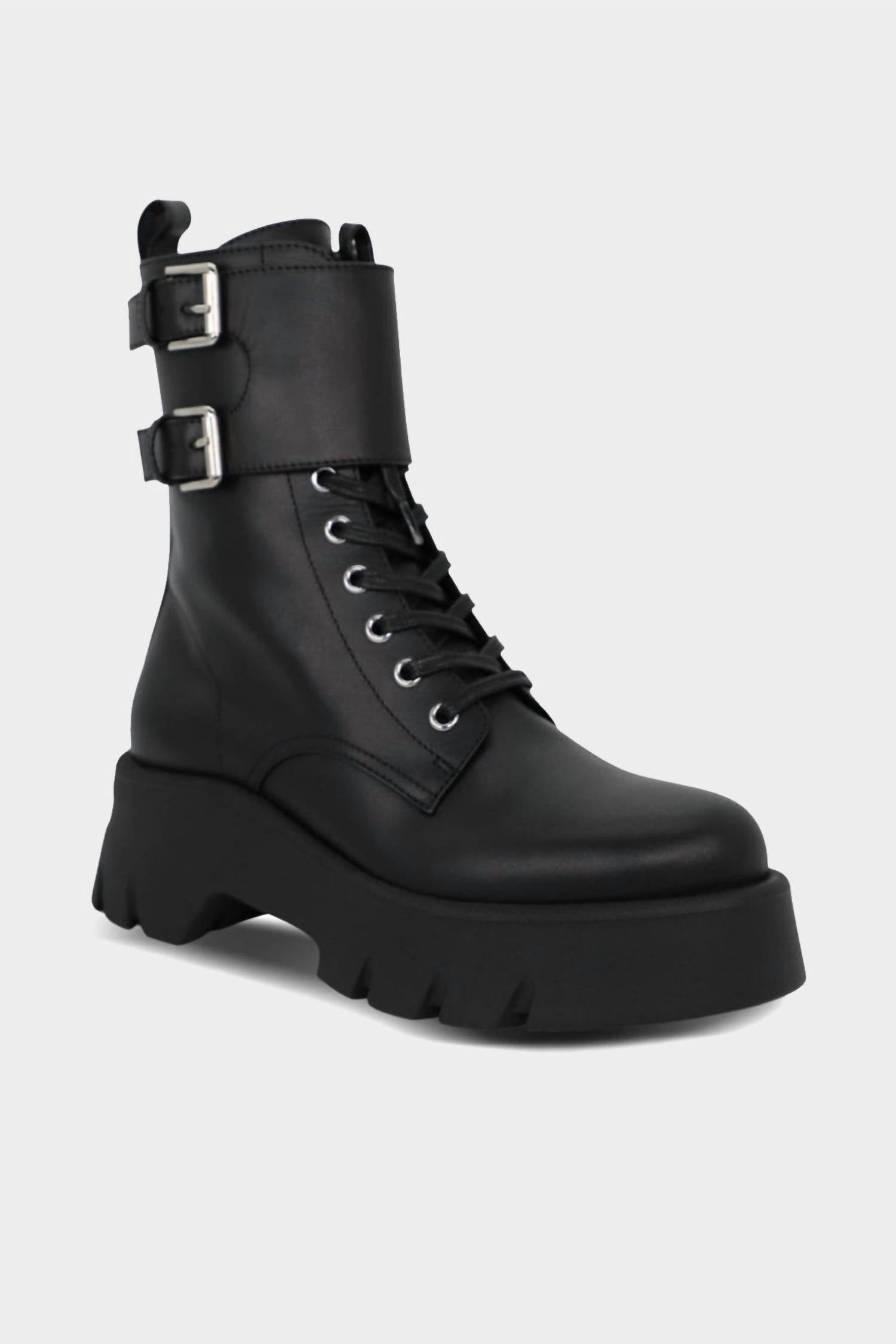 Gianvito Rossi - Women's Marloe Leather Combat Boots