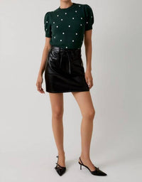 Sunday Edition - Faux Leather Mini Skirt