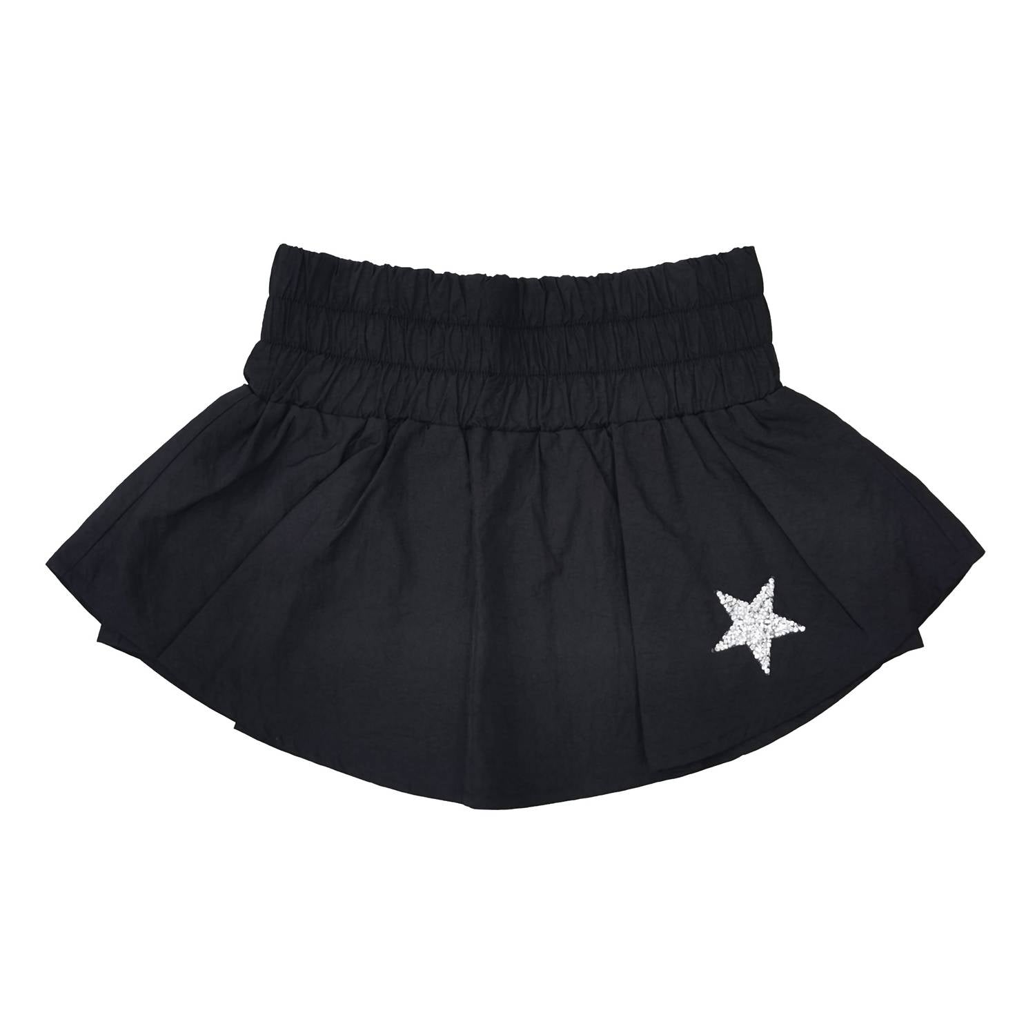 Little Olin - Girl's Gathered Double-layer Mini Skort
