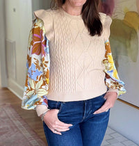 &merci Autumn Breeze Long Sleeve Sweater in beige - women's sweater - view 4