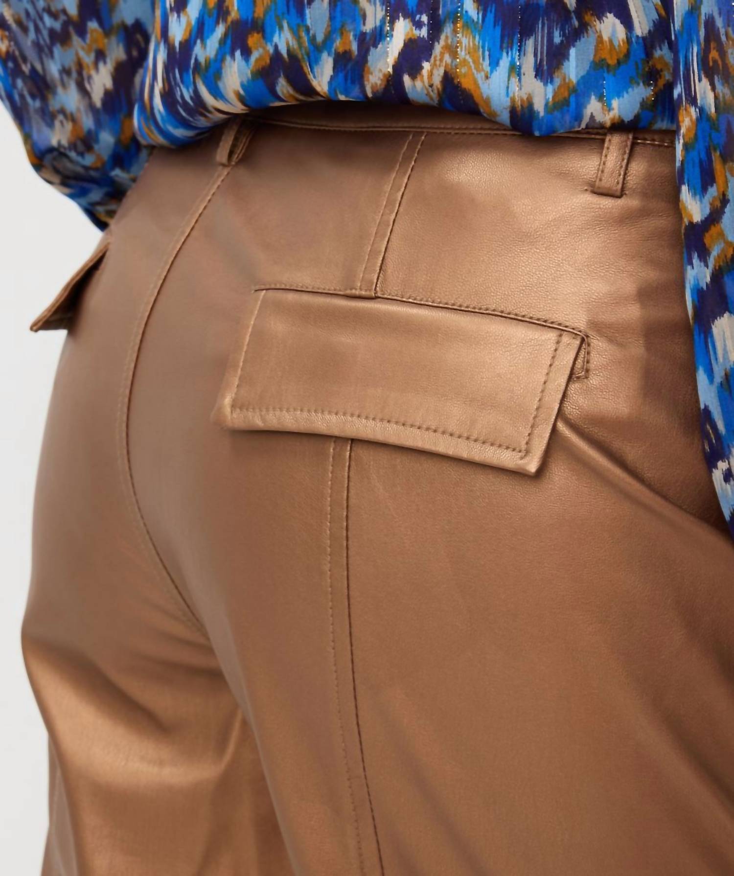 Esqualo - Cargo Vegan Leather Trousers