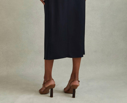 Reiss - Bella High Rise Wrap Draped Midi Skirt