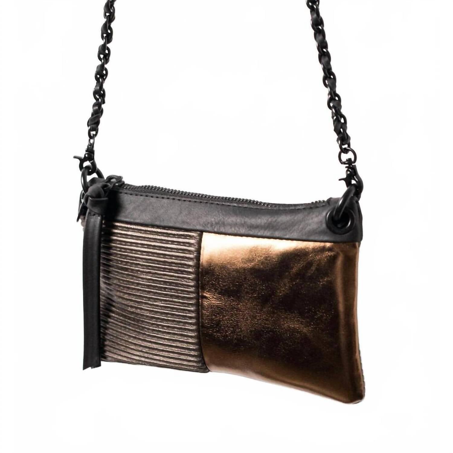 Daniella Lehavi Women's Malika Clutch Bag in bronze - women's bag - detail view