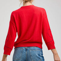 Zaket & Plover - Heart Wide Sleeve Cardigan