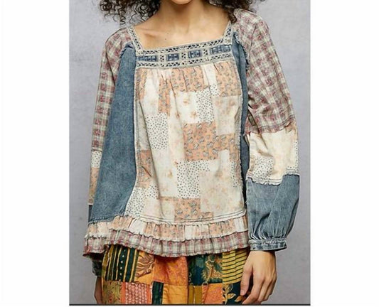 Pol - Women's Floral Balloon Sleeve Top