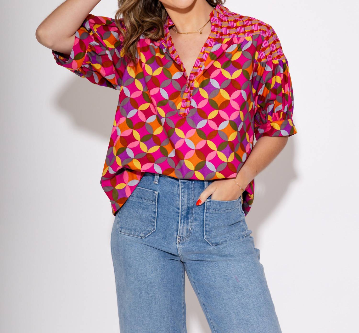 Ivy Jane - Mosaic Popover Top