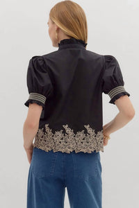 Entro - Vlainey Floral Cuff Band Top
