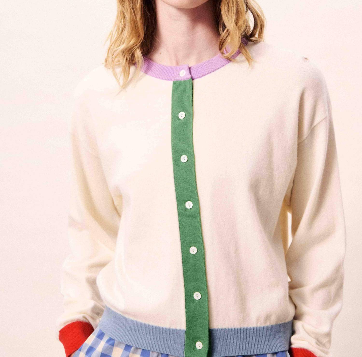 Frnch - Patrick Colorblock Cardigan