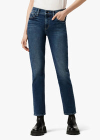Joe's Jeans Lara Mid Rise Cigarette Ankle Jeans in blue - women's jeans - detail view
