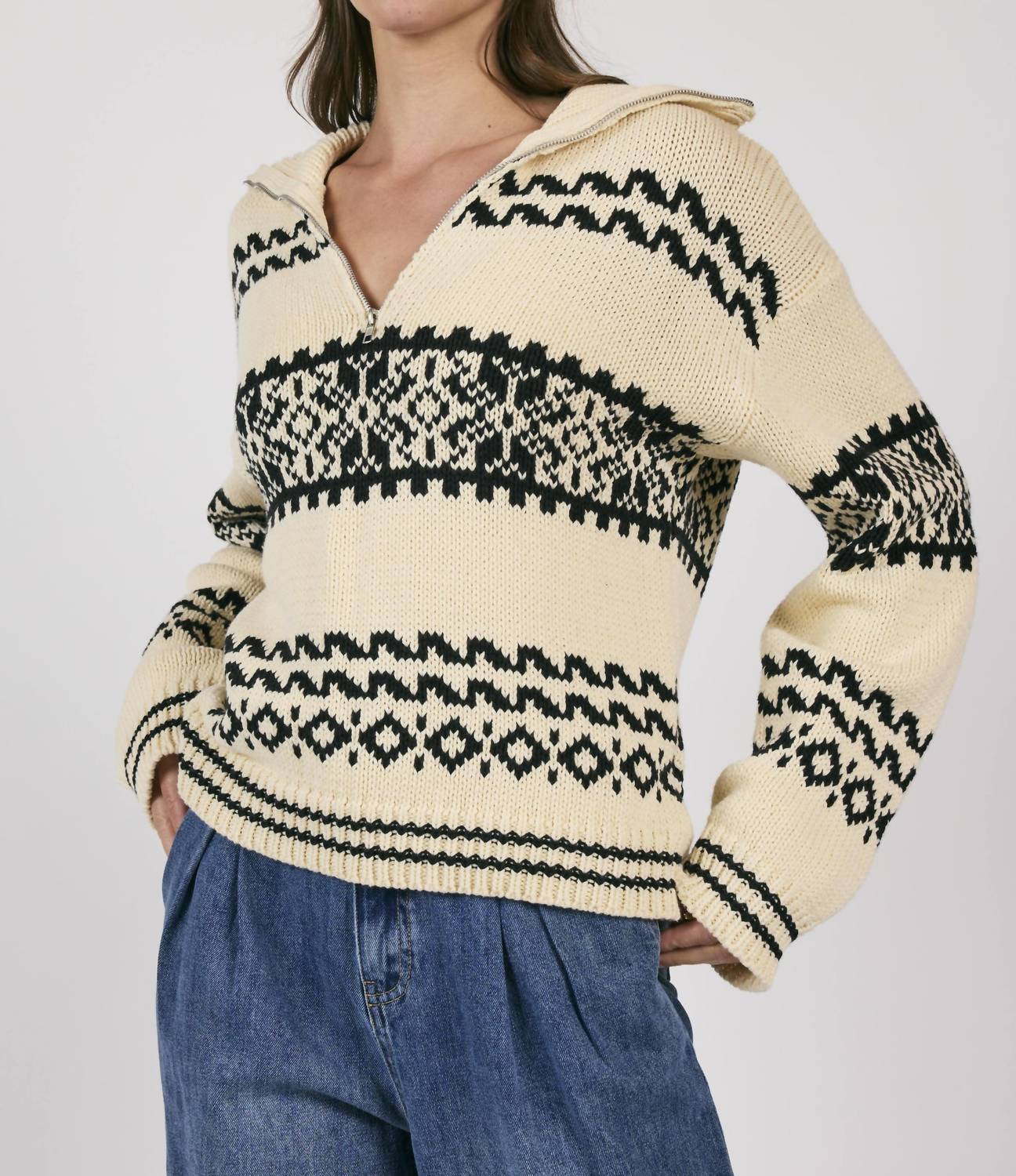 Sage The Label - Great Outdoors Half Zip Sweater