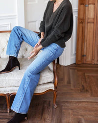 Emerson Fry - Boxy Boucle V-neck Sweater