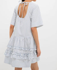 Ganni - Stripe Cotton Mini Dress