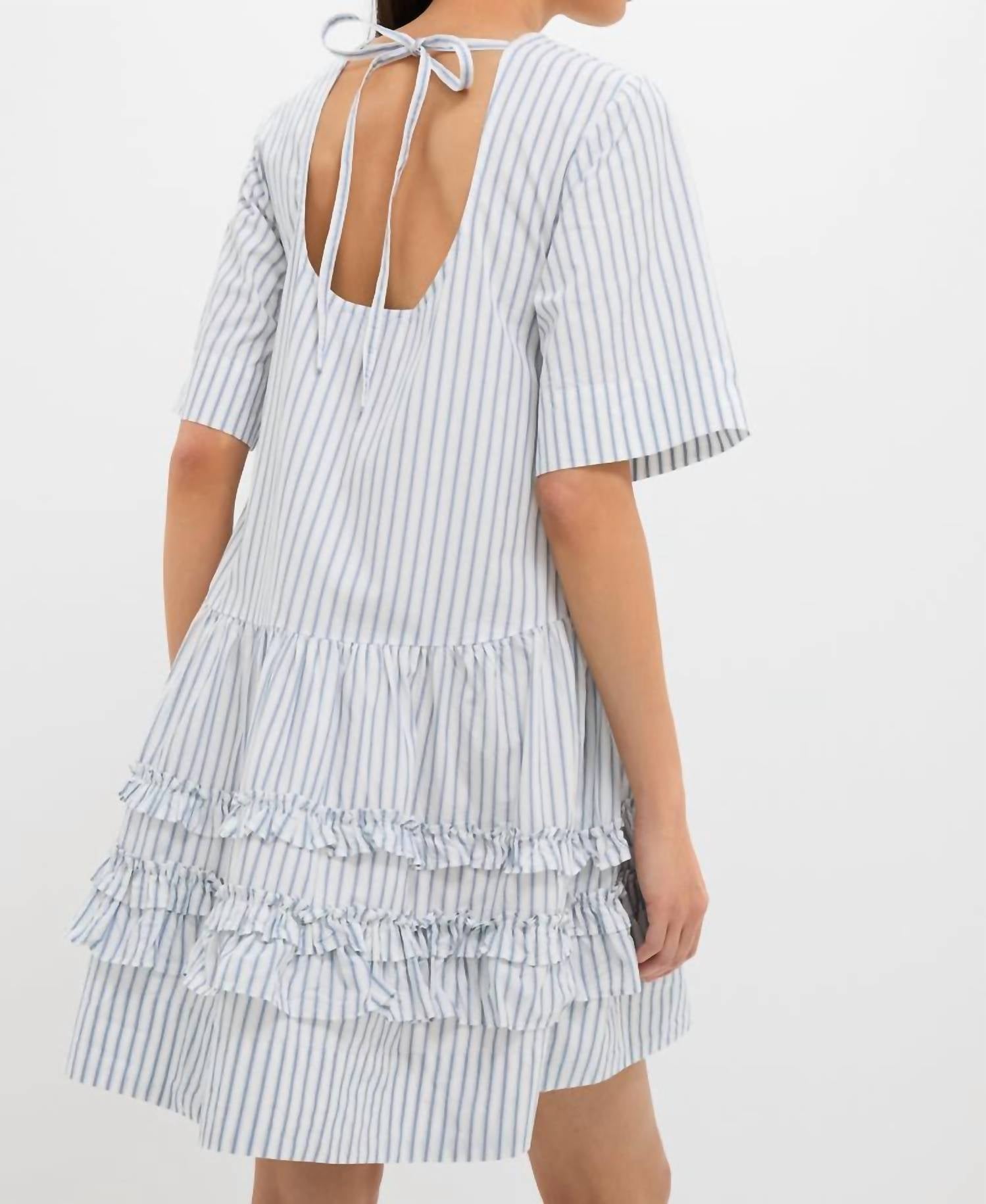 Ganni - Stripe Cotton Mini Dress