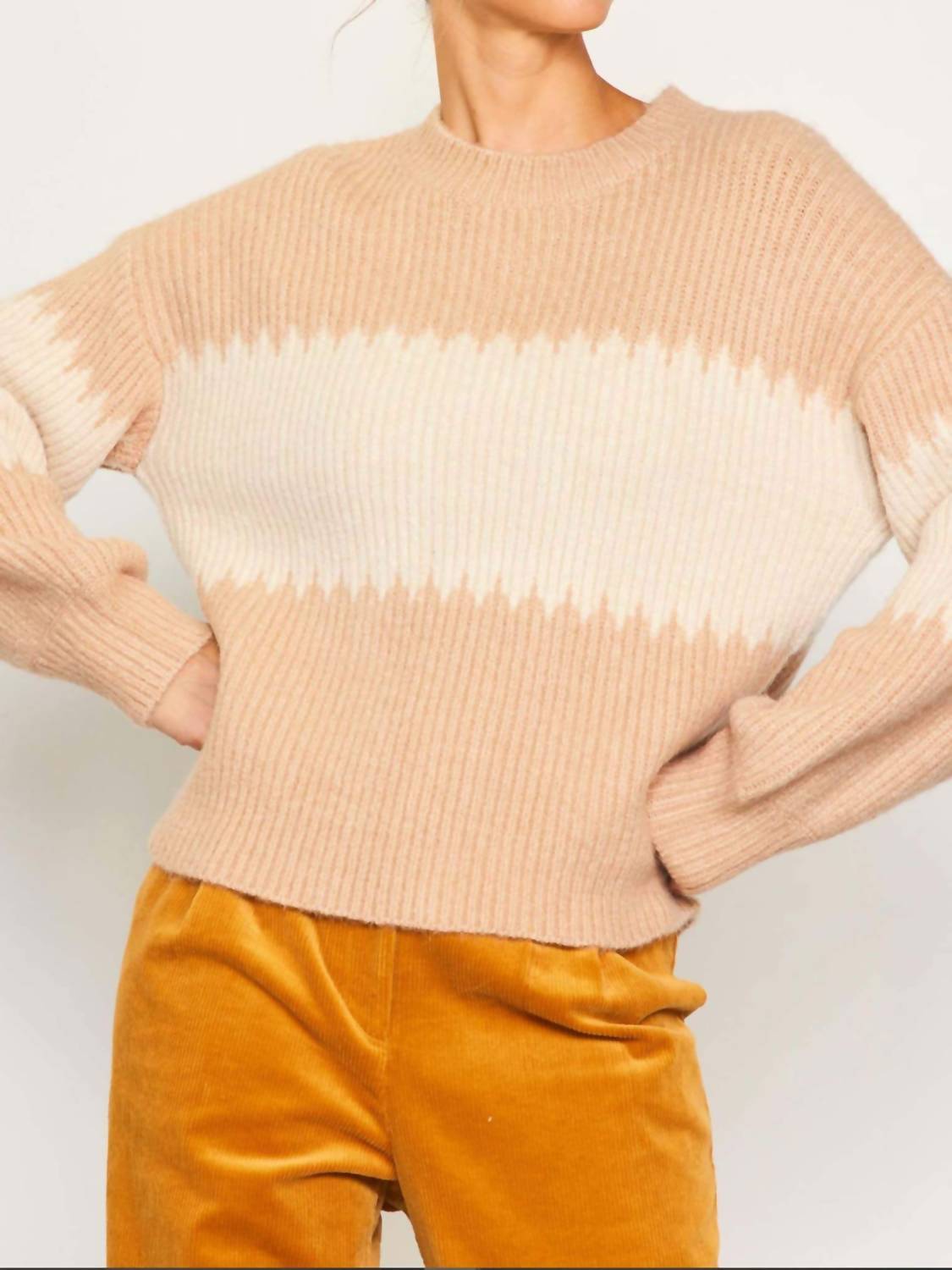 Skies Are Blue - Women's Colorblock Crewneck Sweater