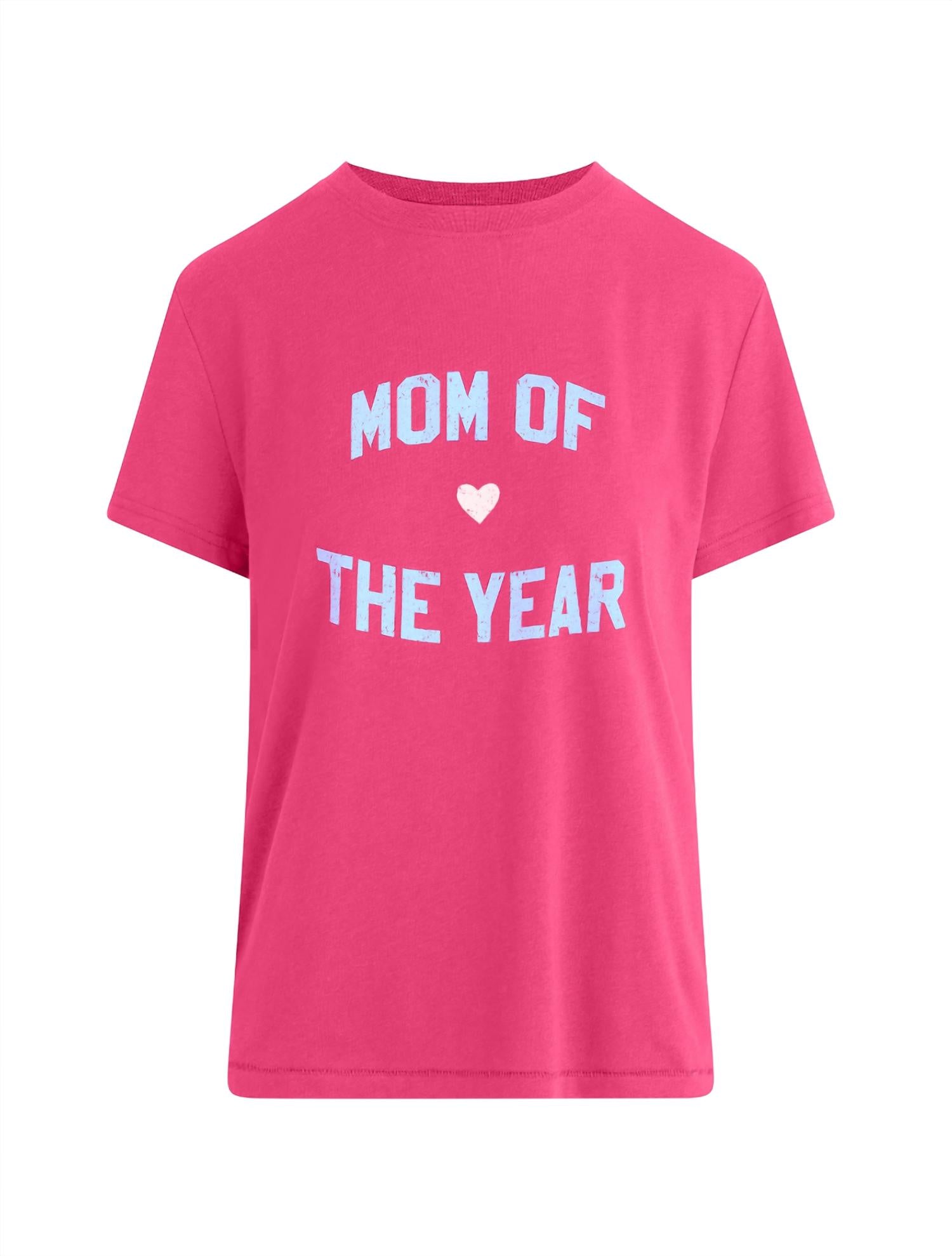 Favorite Daughter Mom Of The Year Tee Shirt in deep pink - women's t-shirt - alternate view