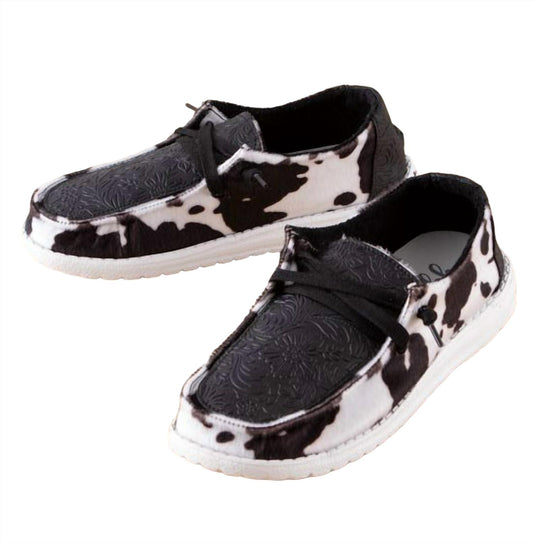 Women's Tucker Cow Print Slip On Shoes