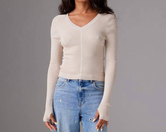 Colorush - Jones Skinny Rib V-neck Sweater