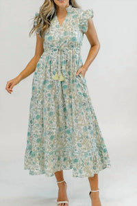 Clara The Label - Danika V Neck Midi Dress