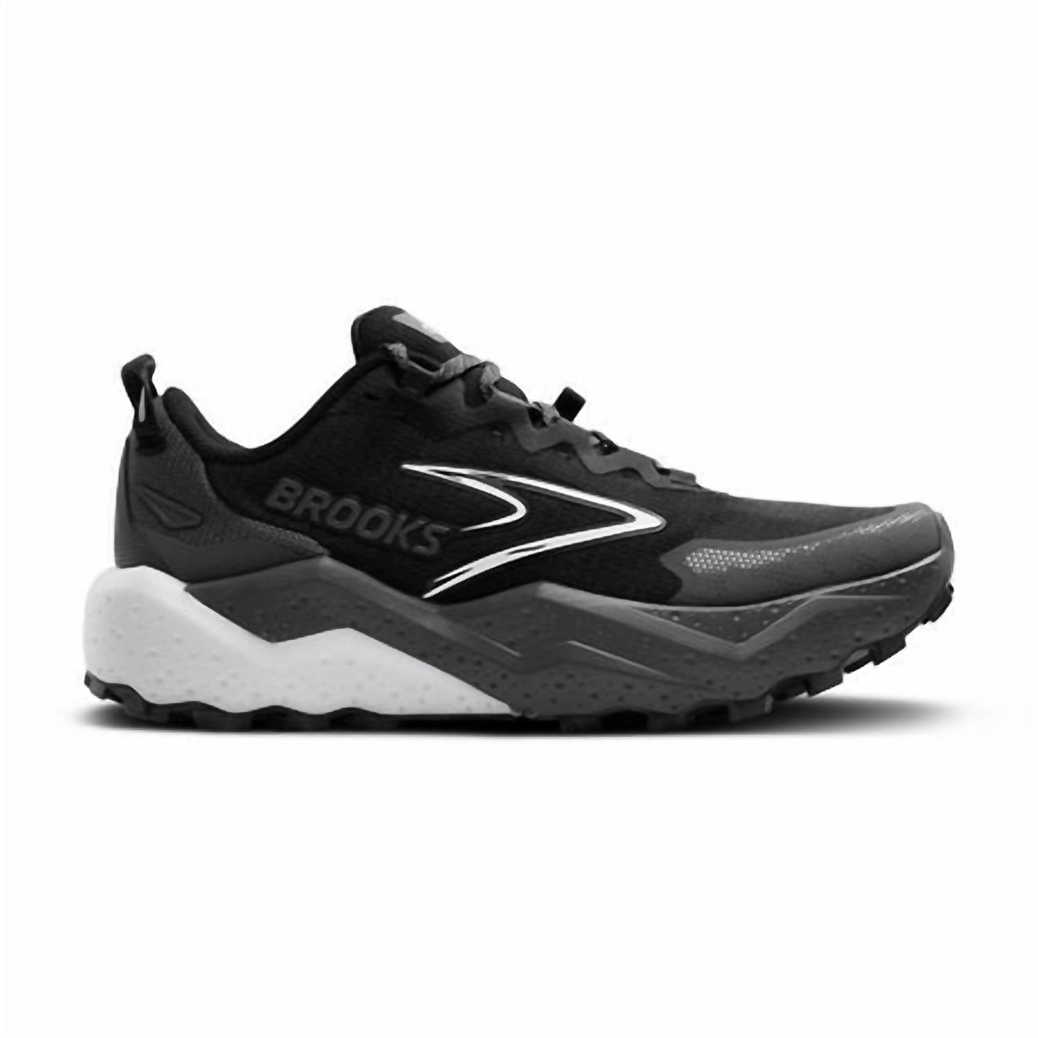 BROOKS Women's Caldera 8 Running Shoe in black blackened pearl white - women's shoe
