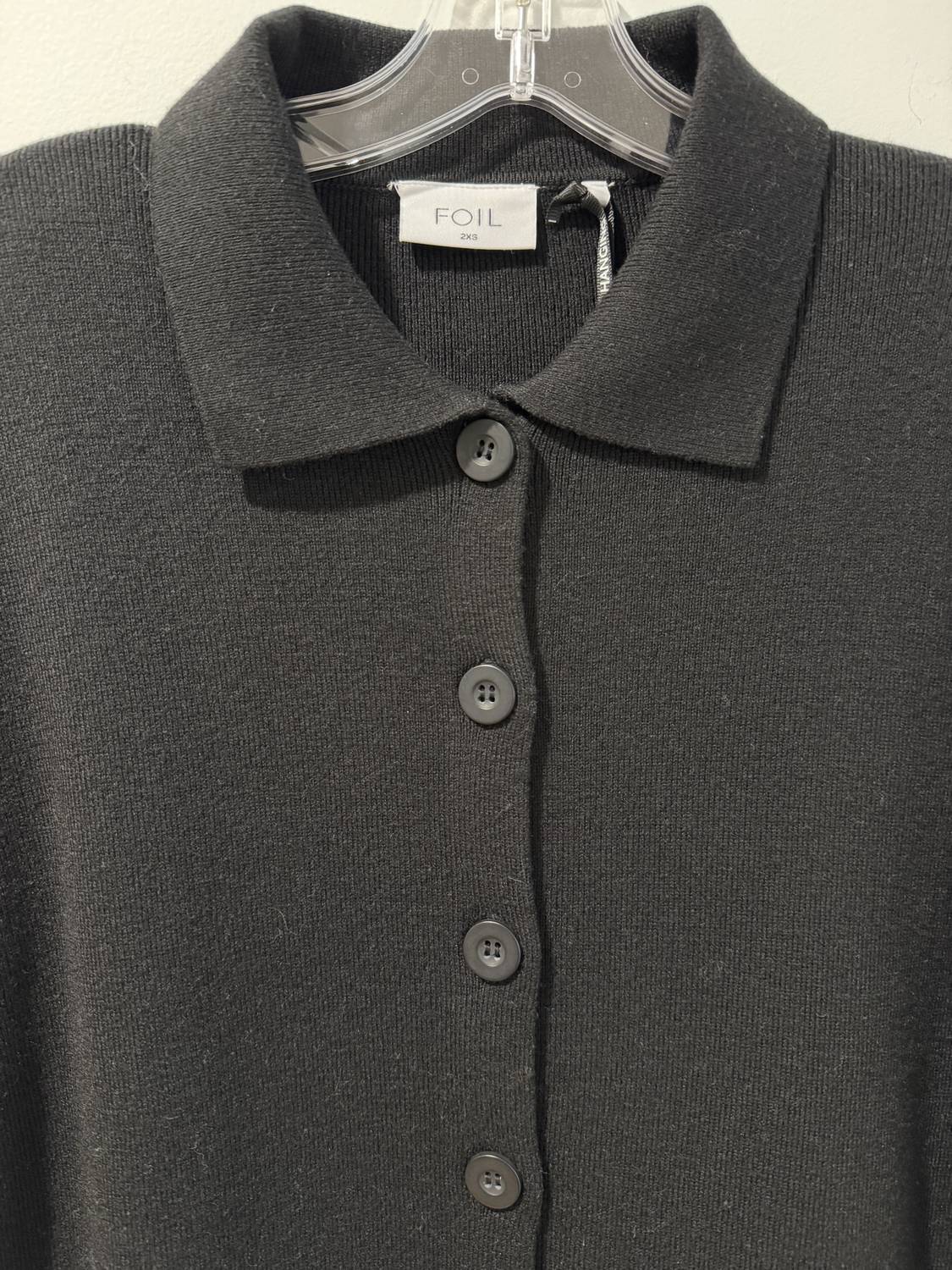 FOIL Women's Monaco Coat in black - women's jacket - detail view