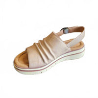 Salvia Women's Alice Sandals in sand sheep - women's sandal - detail view