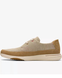 Clarks Men's Easeway Lace Sneakers in sand combination - men's sneaker