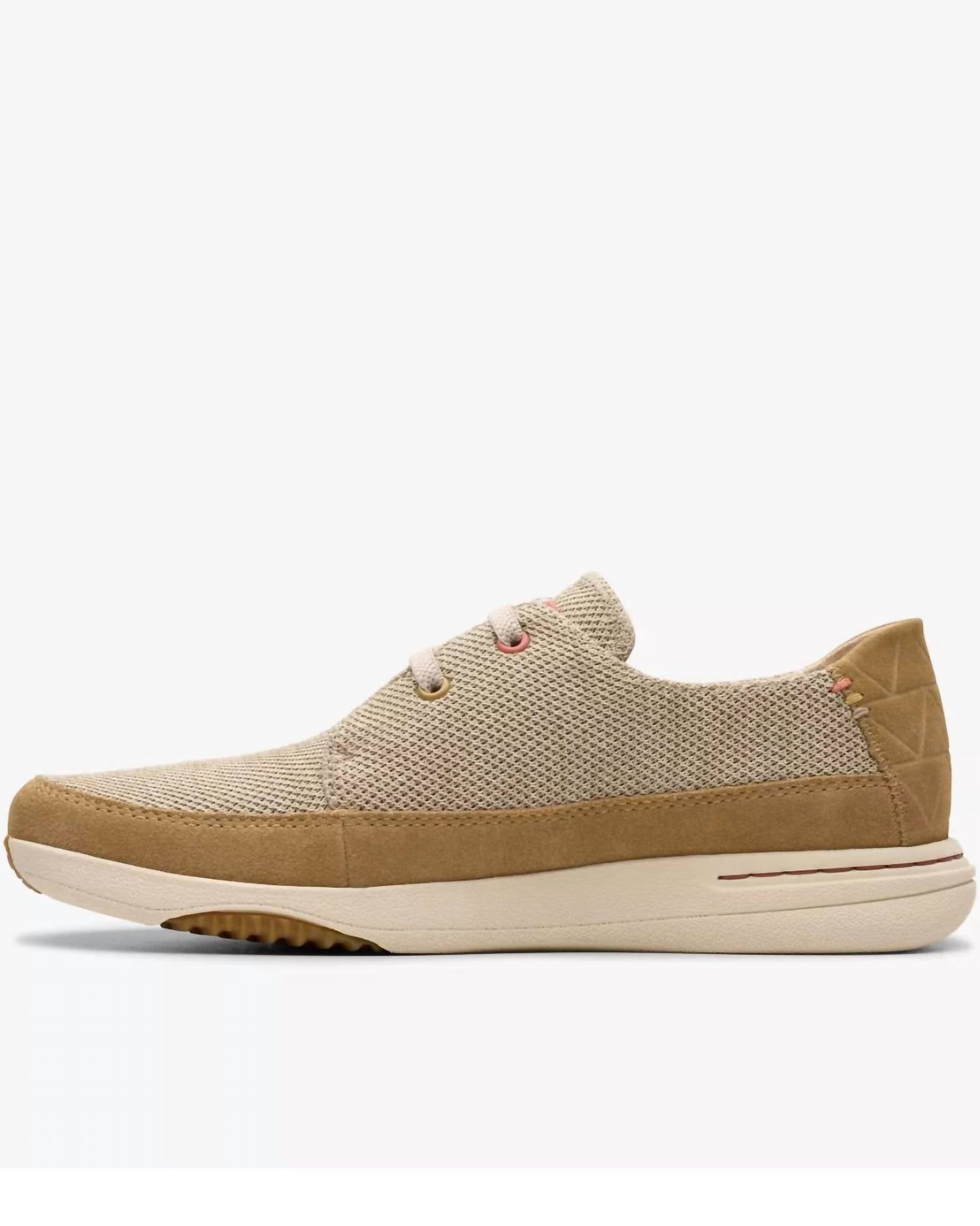 Clarks Men's Easeway Lace Sneakers in sand combination - men's sneaker