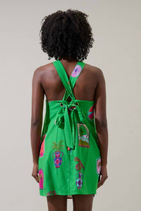 Sugarlips - Tropical Postcard Halter Mini Dress