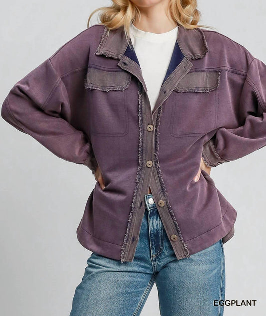 Umgee - Uxeknit Mineral Wash Shacket