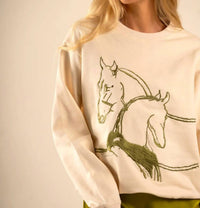 Care Tucker - 90’s Baggy Embroidered Sweatshirt