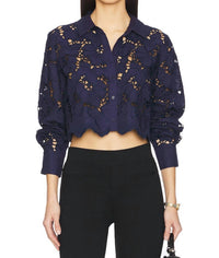 L'Agence - Seychelle Cropped Button Down Shirt