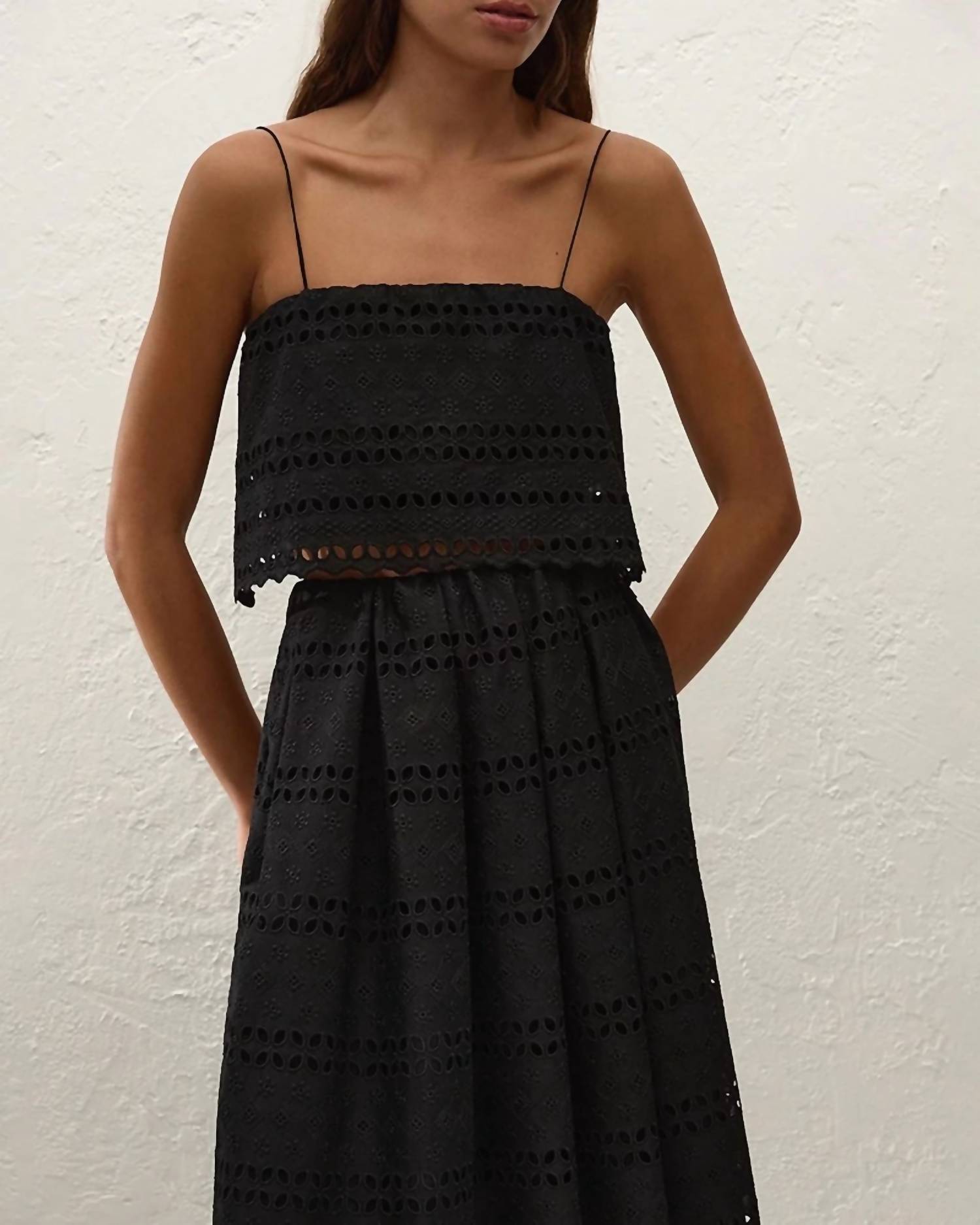 Faithfull The Brand - Abajo Cropped Eyelet Top