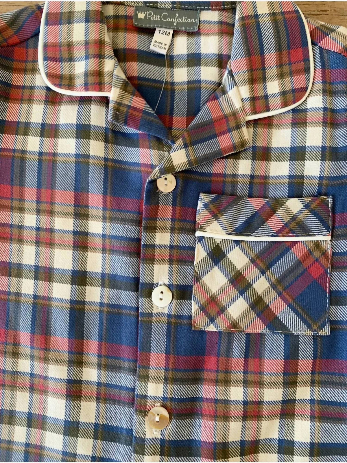 Petit Confection - Toddler's Plaid Flannel Pajamas Set