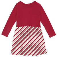 Kickee - Kid's Long Sleeve Twirl Dress With Pockets