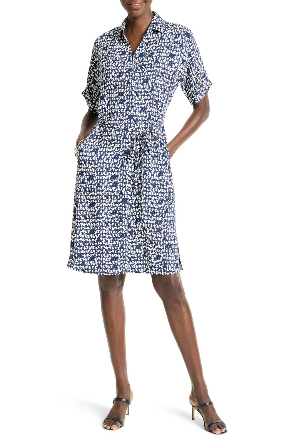 Nic + Zoe - Etched Angles Belted Devon Dress