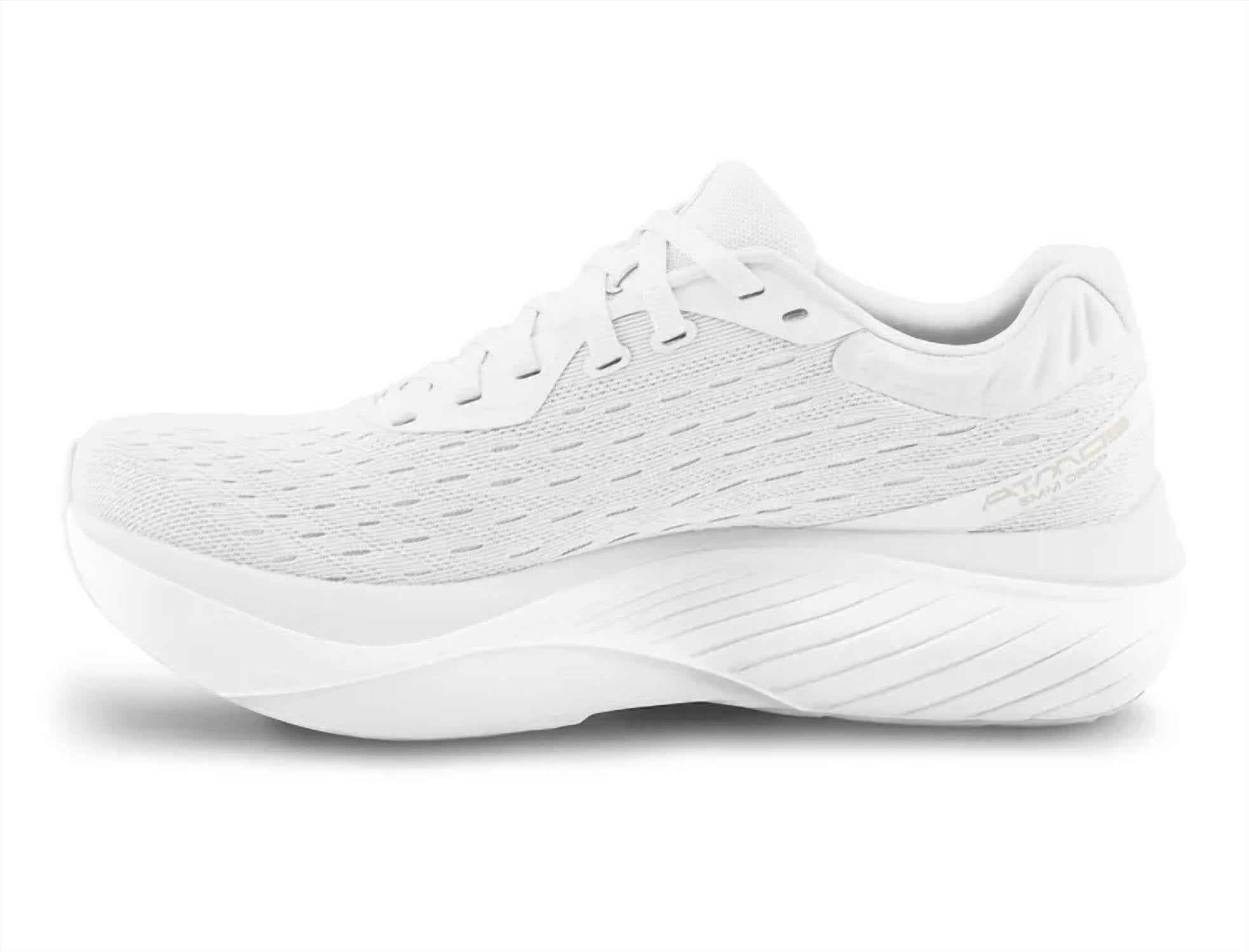 Topo Athletic Men's Atmos Running Shoes in white white 1 - men's shoe - detail view