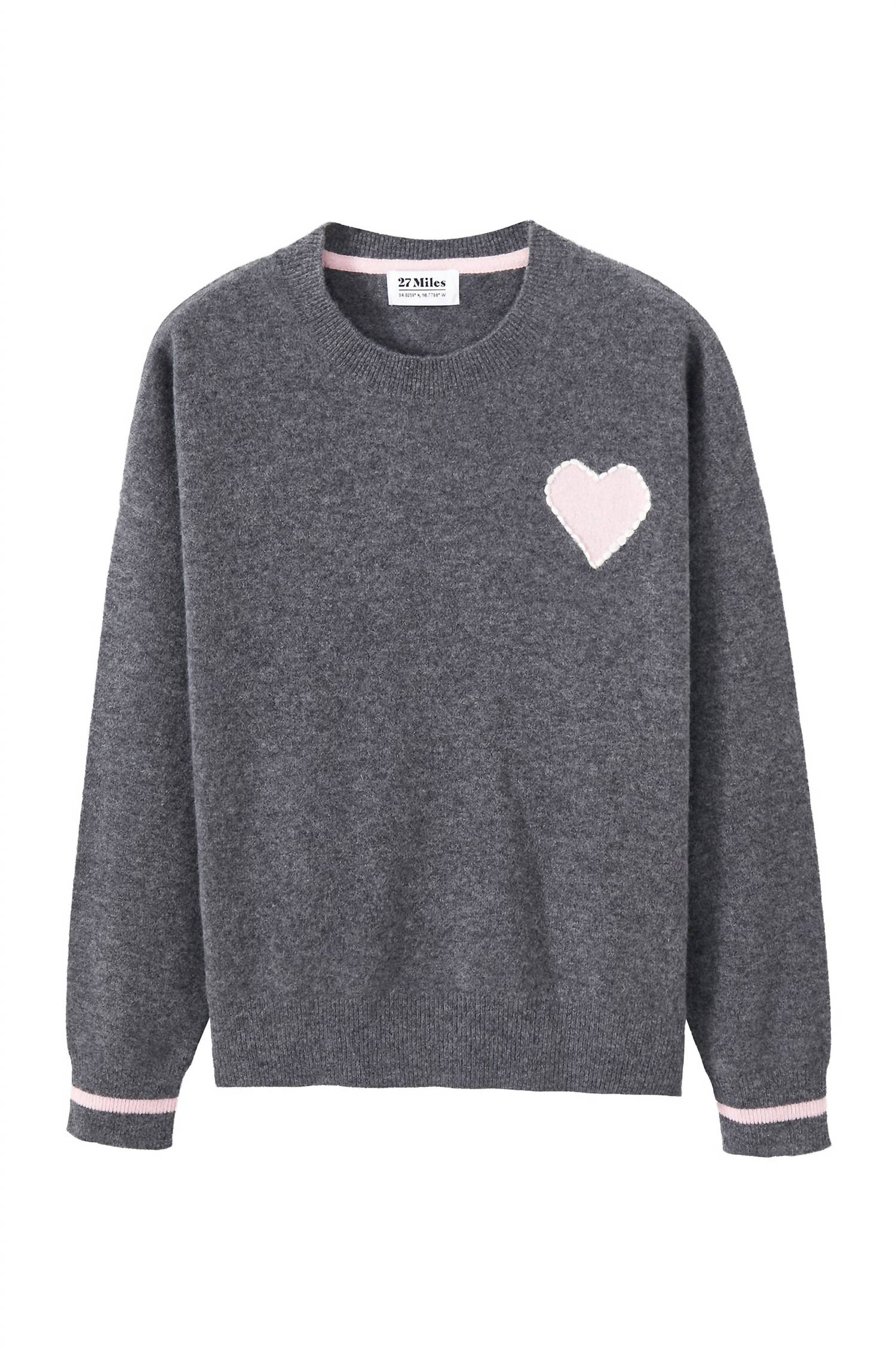 27 Miles Malibu Women's Shaina Sweater in charcoal platicine - women's sweater - alternate view