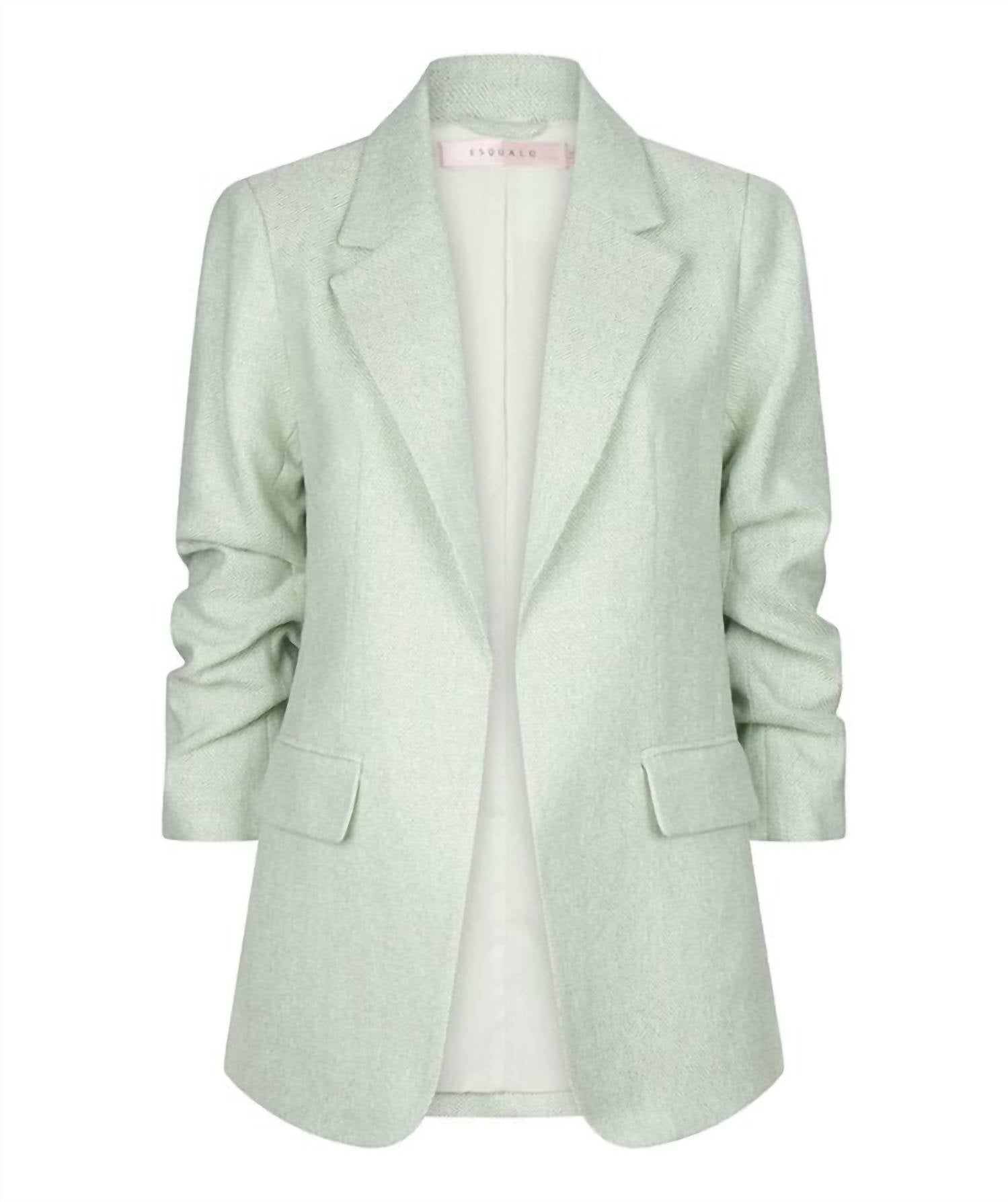 ESQUALO Pietta Linen Look Blazer in pastel green - women's jacket - view 4