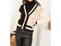 Thml - Leopard Knit V-neck Cardigan