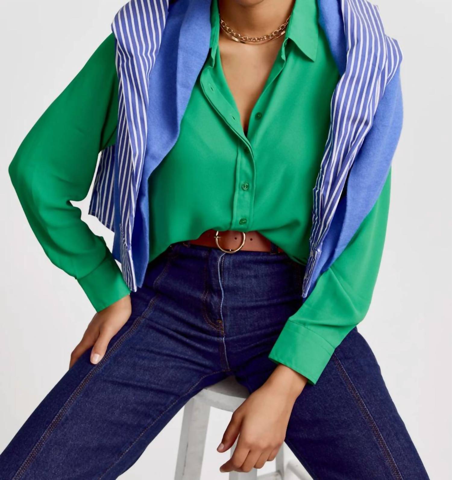 THE SHIRT Signature Shirt in kelly green - women's shirt