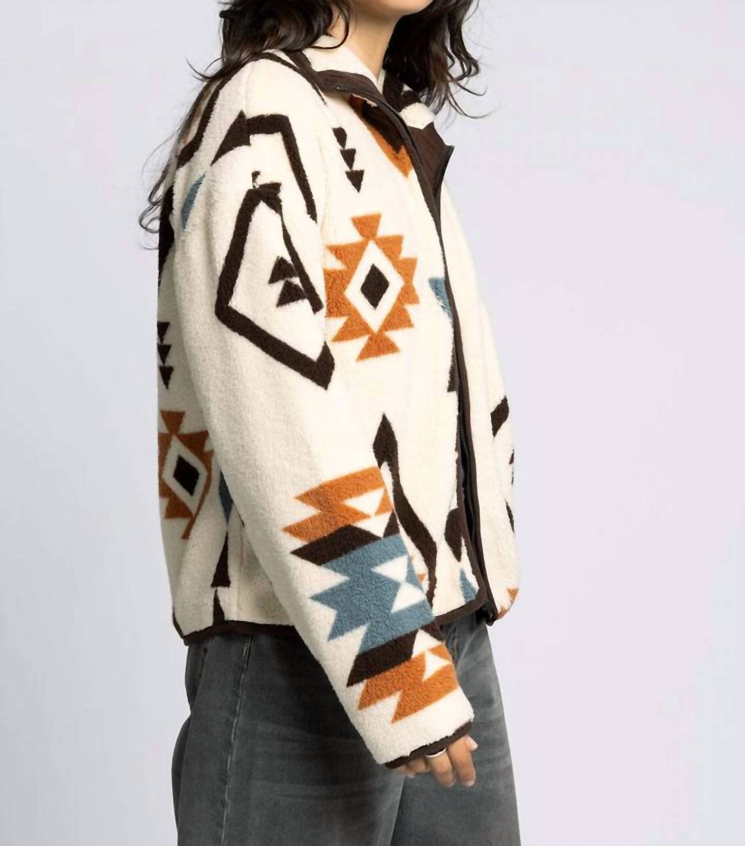Thread & Supply Canyon Jacket in beige - women's jacket - detail view