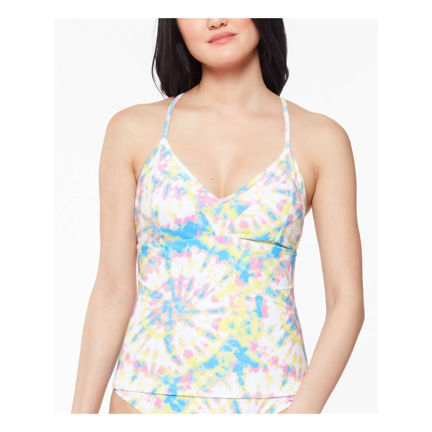 Jessica Simpson - Tie Dye Stretch Cross-back Tankini