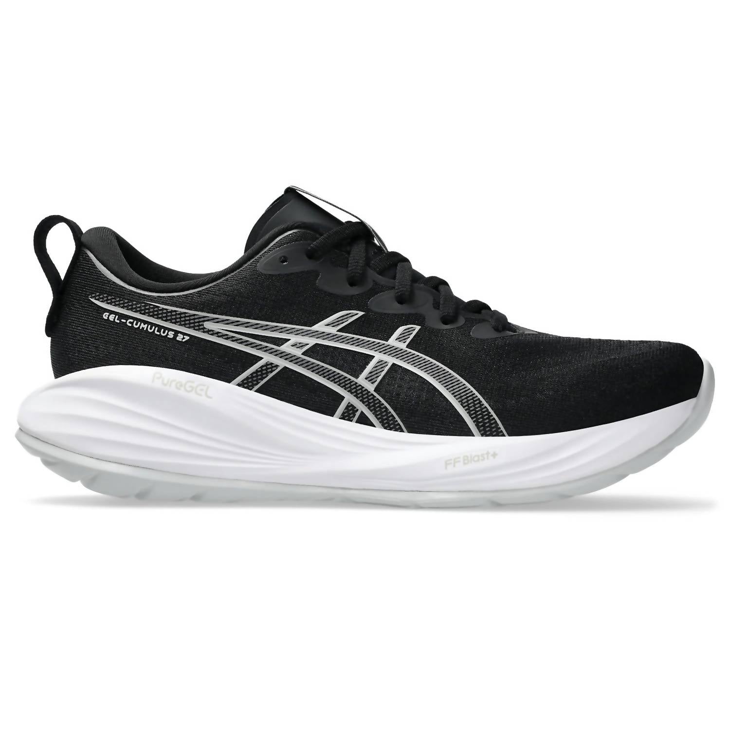ASICS Women's Cumulus 27 Running Shoes in black white - women's shoe - alternate view
