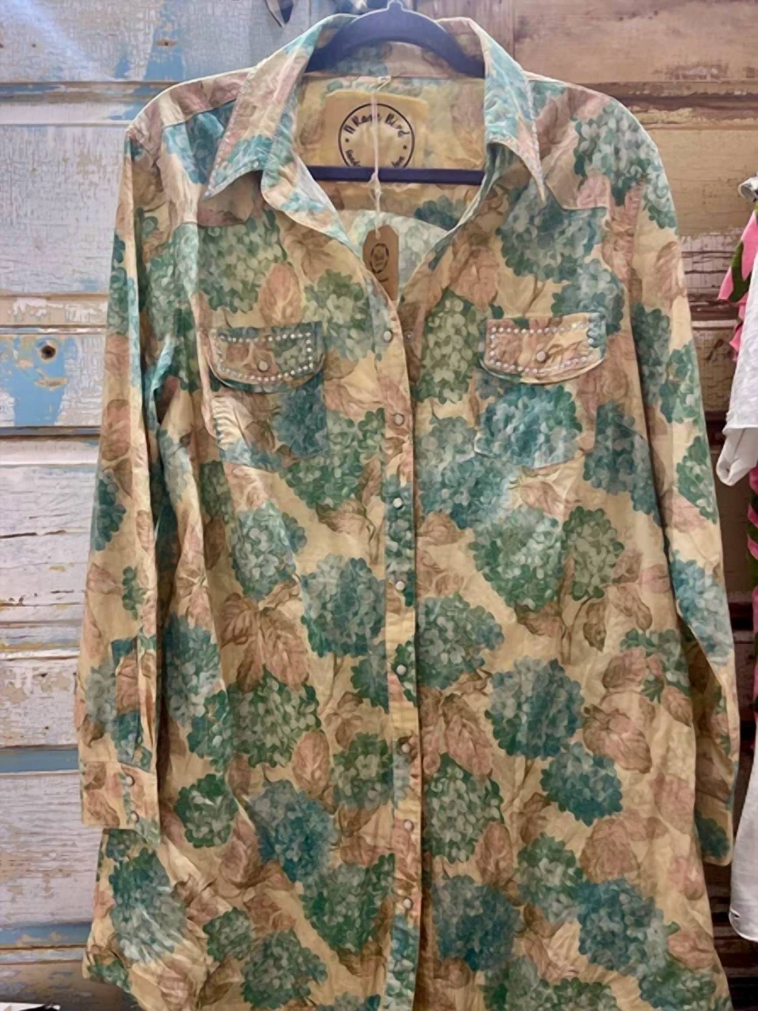 A Rare Bird - Women's Hydrangea Shirt Dress